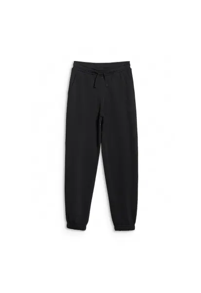 Pantaloni sport copii -  negru - stil sportiv - textil pentru fete