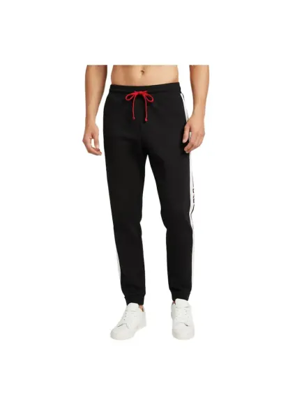 Pantaloni sport cu benzi laterale contrastante -