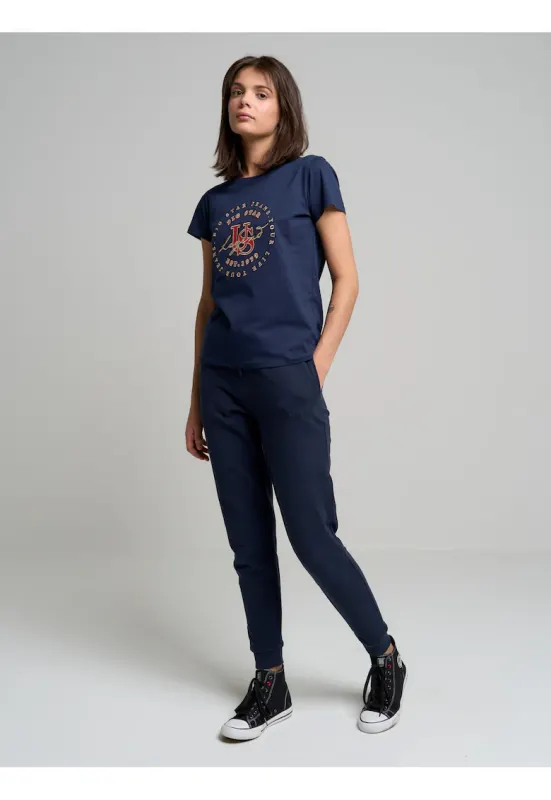 Pantaloni sport cu detaliu logo cauciucat Kathy 403