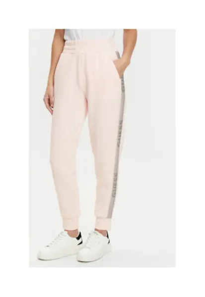 Pantaloni sport cu garnitura laterala cu logo