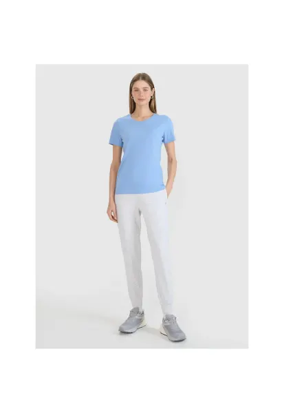 Pantaloni sport dama - jogger - gri - bumbac 78%