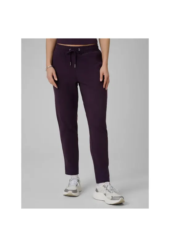 Pantaloni sport dama -  mov - bumbac - talie inalta - buzunare cu fermoar