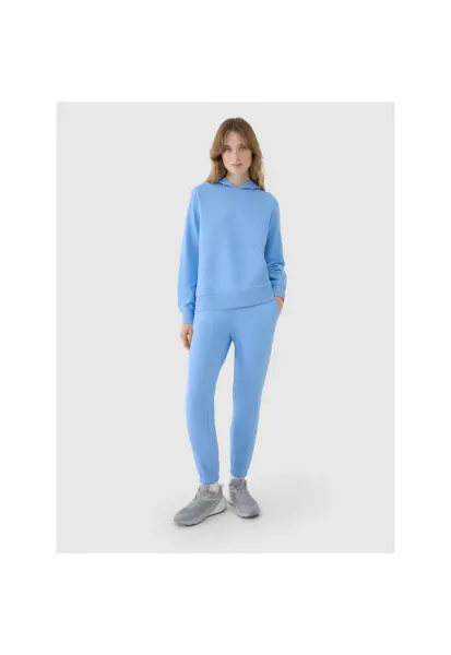 Pantaloni sport dama WMM00TTROF1138-32S - 4F - Bumbac - Albastru