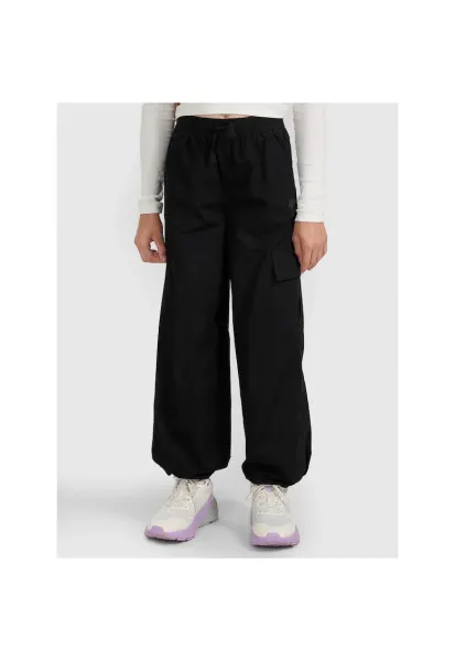 Pantaloni sport fete - din bumbac - negri