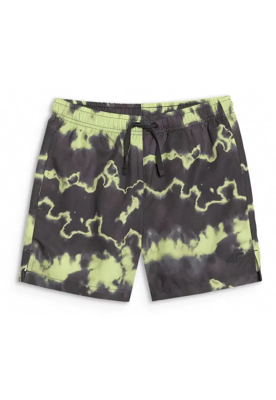 Pantaloni sport pentru copii - Sintetic - Negru/Verde -