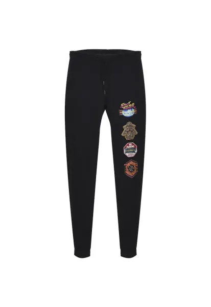 Pantaloni Sportivi Masculini JOGGER RBK Negru - 100% Bumbac - Negru