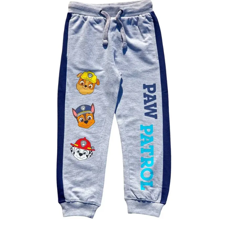 Pantaloni trening baieti, gri, bumbac, buzunare laterale, Paw Patrol Engros