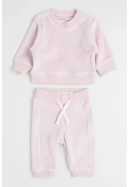 Set de bluza si pantaloni de trening - Roz pal