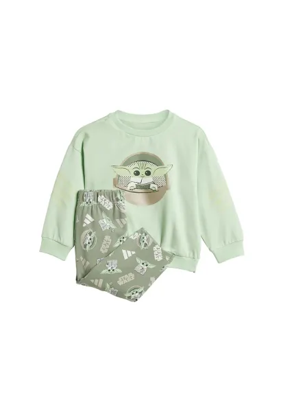 Set de pantaloni si bluza de trening cu model cu Star Wars - Verde pal/Kaki