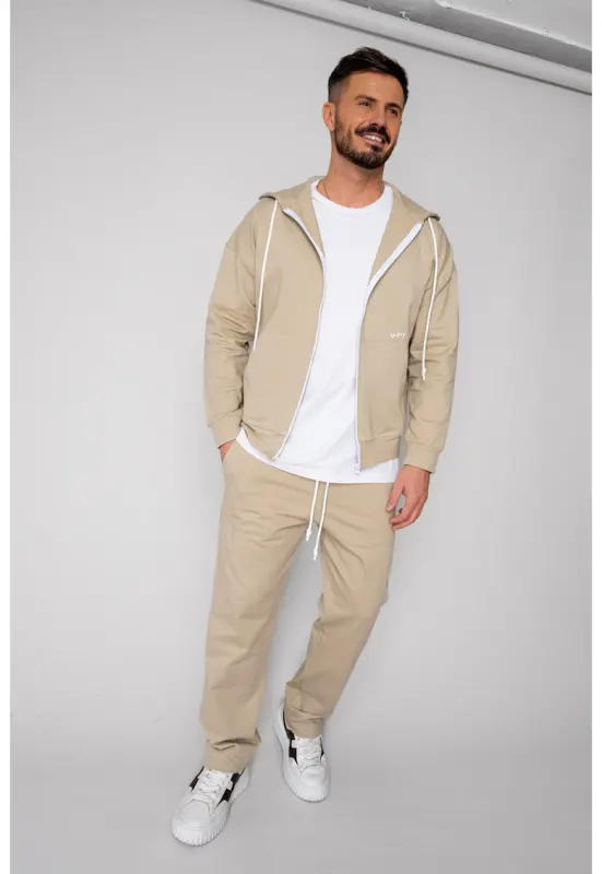Set Loren din bumbac Jacheta si pantalon Dusty Grey 19297 - Gri