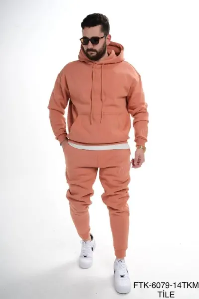 SET TRENING PRM FASHION OVERSIZED PREMIUM TILE-PEACH SAND TRAS212(6079) (MĂRIME: XL)