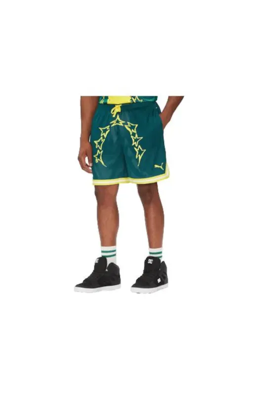 Sorturi sport Barbati -  poliester - verde/galben -