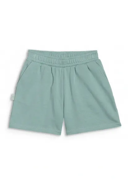 Sorturi Trening Fete Bumbac Verde Menta fara Captuseala - Croiala Oversize  Junior Sportstyle - Marimea 122