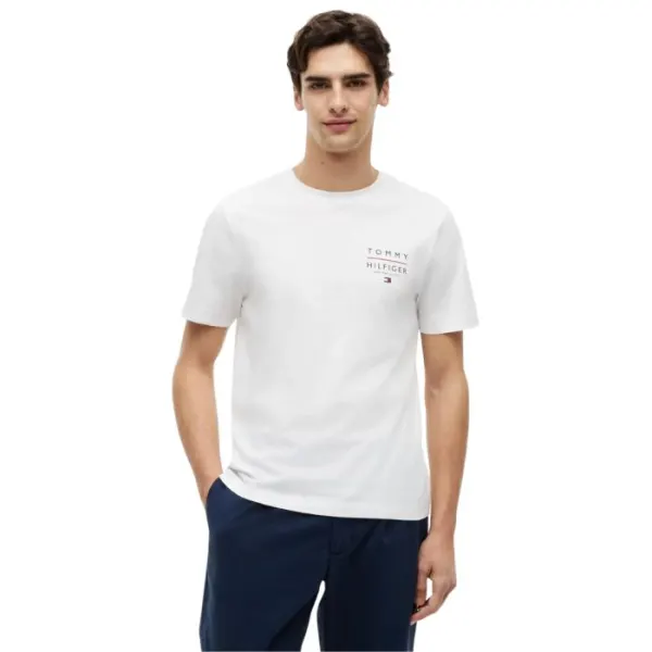 T-SHIRT MANICA CORTA COTONE BRAND LOVE FLAG CHEST MW0MW44361-YBR