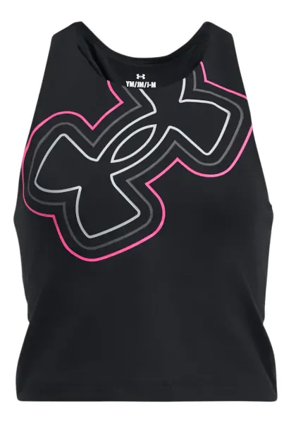 Top racerback cu monograma - pentru antrenament Motion Branded - Negru