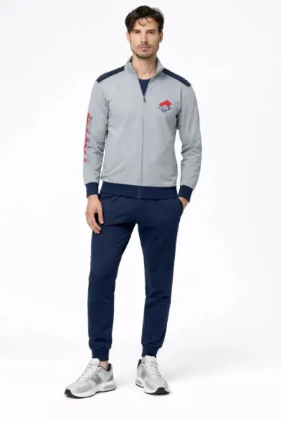 Trening barbati Lotto LA1076, set bluza cu fermoar si pantaloni, regular fit