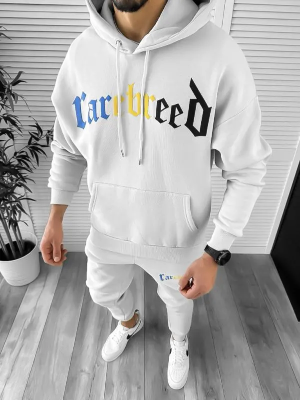 Trening barbati slim fit gri Pantaloni + Hanorac K173 M2