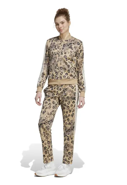 Trening cu animal print - Negru/Maro nisip