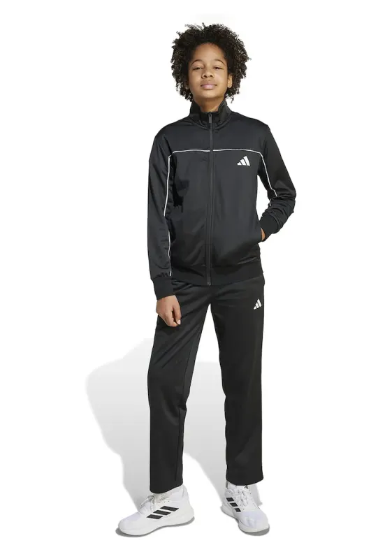 Trening cu fermoar model colorblock - Negru/Alb optic