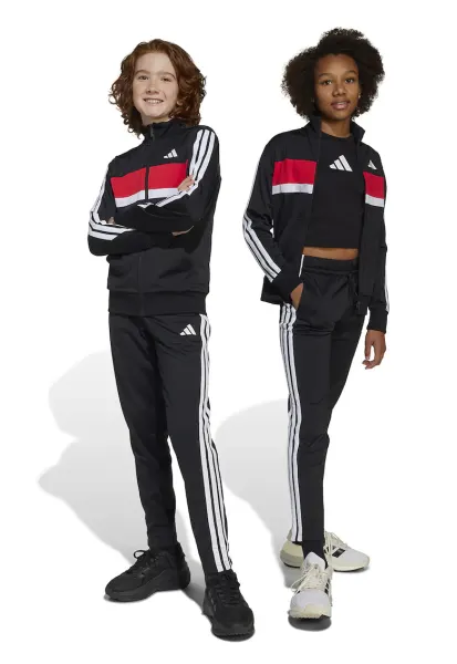 Trening cu fermoar si design colorblock Tiberio - Alb/Negru