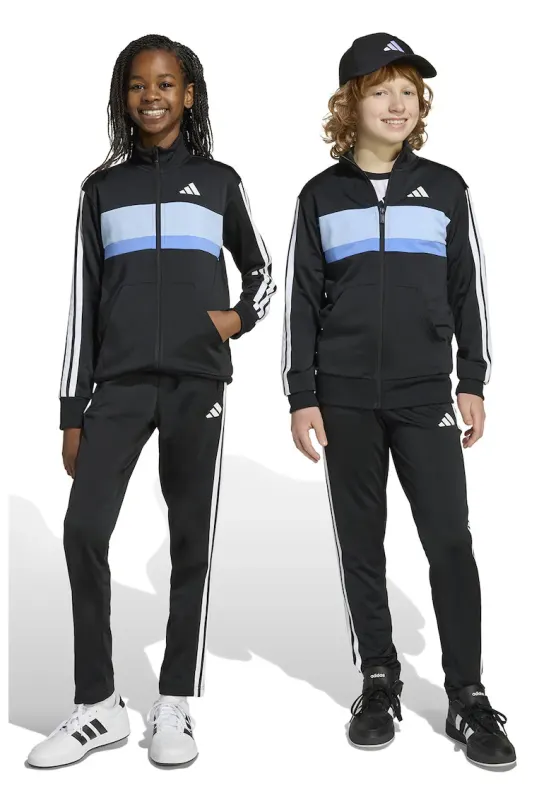 Trening cu fermoar si design colorblock Tiberio - Alb/Negru/Albastru