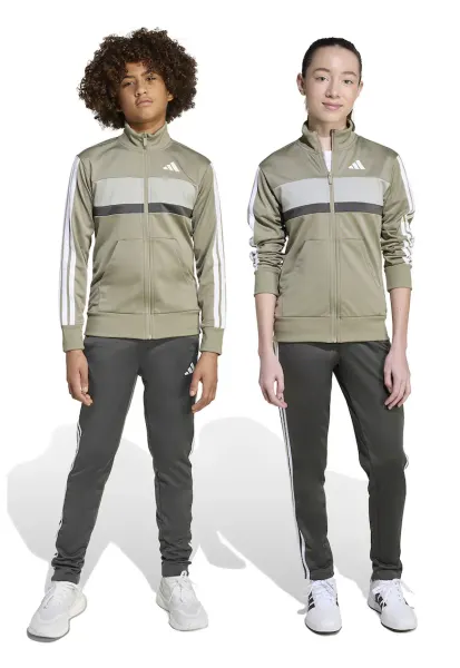Trening cu fermoar si design colorblock Tiberio - Gri deschis/Bej/Negru stins