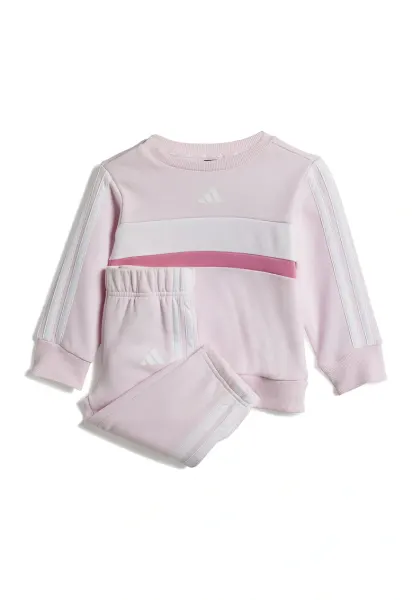 Trening cu model colorblock - Alb/Roz pal