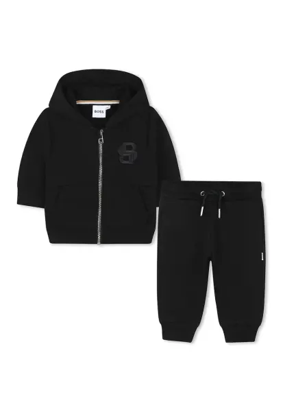 Trening cu pantaloni lungi si fermoar - Negru