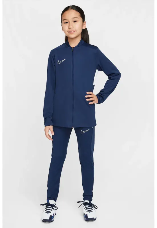 Trening cu tehnologie Dri Fit si buzunare pentru fotbal - Alb/Albastru inchis