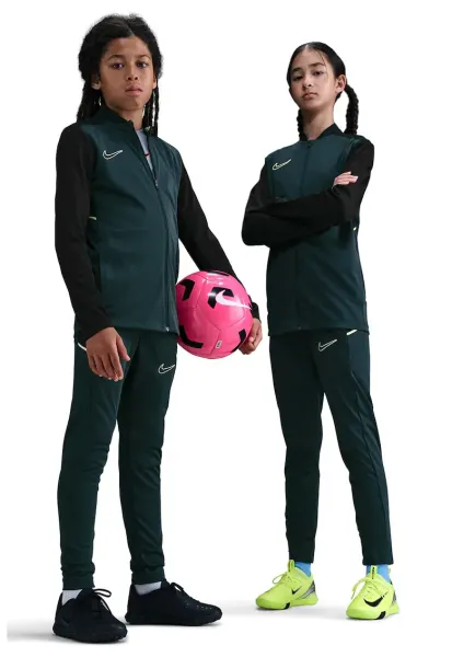 Trening cu tehnologie Dri Fit si buzunare pentru fotbal - Negru/Verde persan