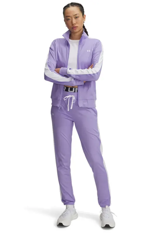 Trening slim fit cu fermoar Tricot - Alb/Lila