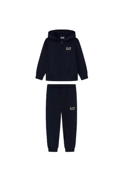Trening  TRAIN CORE ID BOY T-SUIT HOODIE FZ CH COFT CC-7B000031-AF10380-MC004