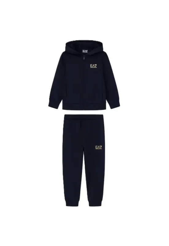 Trening TRAIN CORE ID BOY T-SUIT HOODIE FZ CH COFT CC-7B000031-AF10380-MC004
