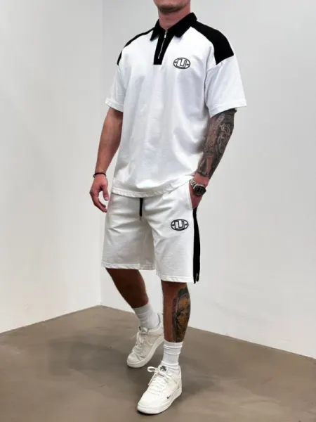 TRENING UNEFFECTED POLO ECRU-WHITE TRAS203(24BRS-060) (MĂRIME: XL)