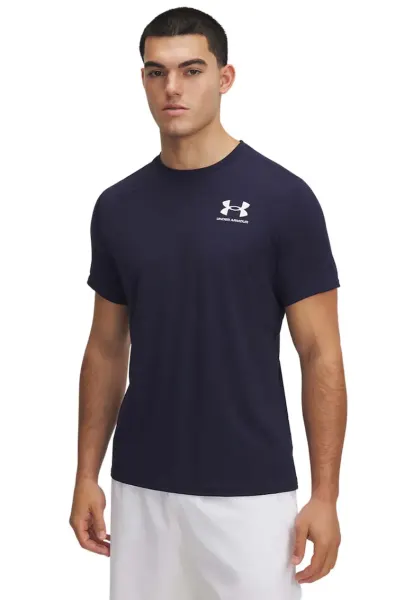 Tricou cambrat pentru fitness Heatgear - Alb/Bleumarin