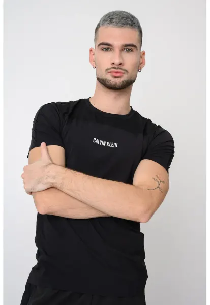 Tricou cu decolteu la baza gatului pentru fitness - Negru