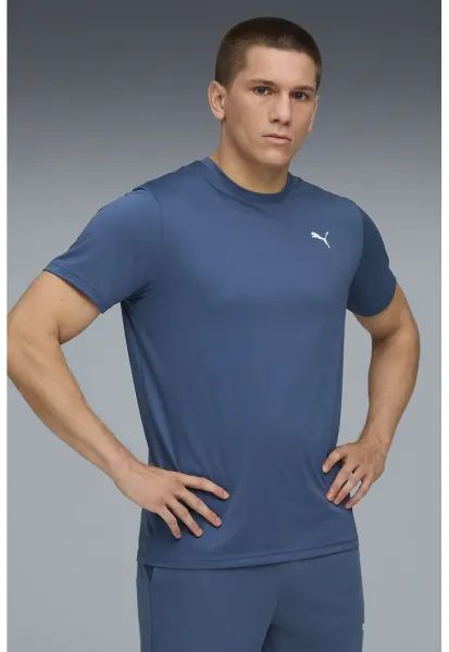 Tricou cu detaliu logo pentru fitness Essentials - Albastru inchis
