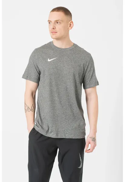 Tricou cu detaliu logo si tehnologie Dri-FIT pentru fotbal Park20 - Gri melange