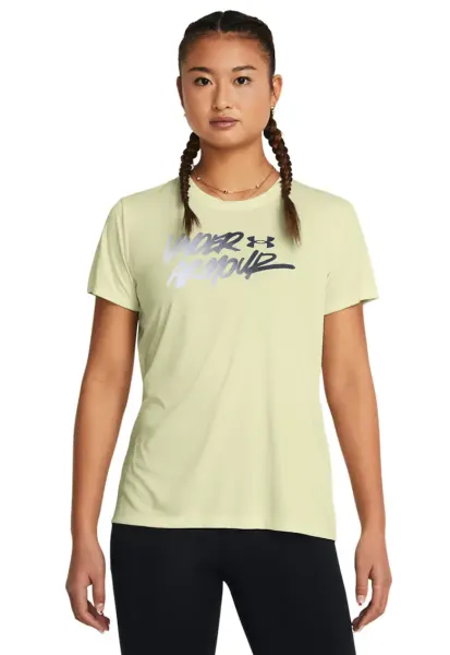 Tricou cu imprimeu logo pentru fitness Velocity - Bej deschis