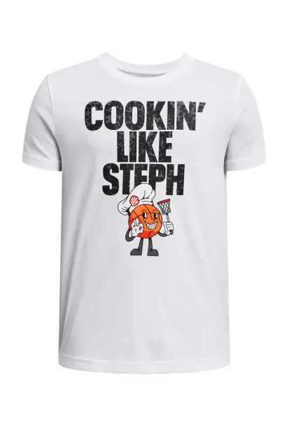 Tricou cu imprimeu text pentru baschet - Negru stins/Portocaliu mandarina/Alb optic