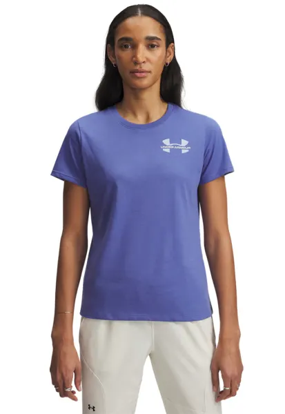 Tricou cu logo pentru fitness - Albastru indigo
