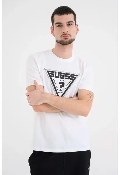 Tricou cu logo pentru fitness - Negru/Alb optic