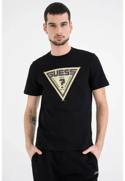 Tricou cu logo pentru fitness - Negru/Verde lime