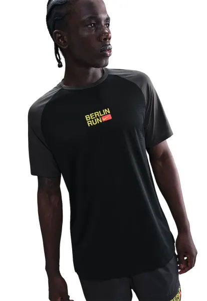 Tricou cu maneci raglan pentru alergare M City - Negru/Gri antracit