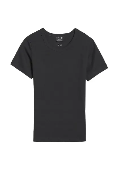 Tricou dama WSS25TTSHF1968-20S - 4F - Bumbac - Negru