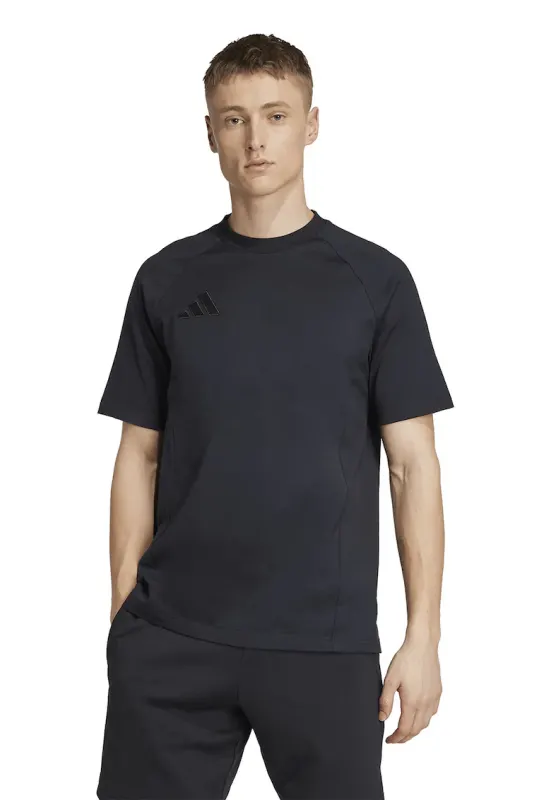 Tricou de bumbac pentru fotbal Tiro25 - Negru stins