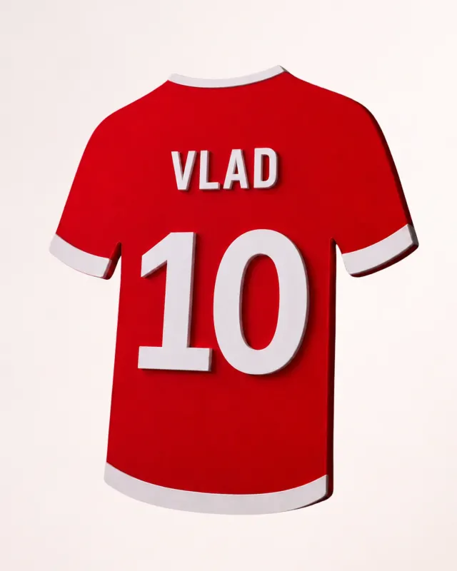 Tricou de fotbal decorativ personalizat – imprimat 3D - Default Title