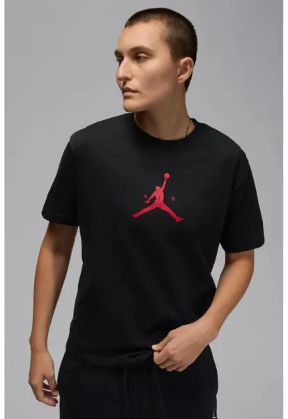 Tricou din bumbac pentru baschet Jumpman - Rosu/Negru