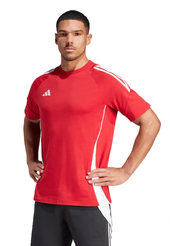 Tricou din bumbac pentru fotbal Tiro24 - Rosu/Alb