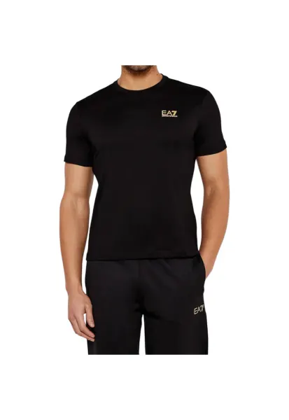 Tricou  EA7 Train Logo Series 40725 - Auriu/Negru